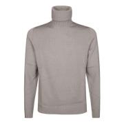 Drumohr Merino Turtleneck Sweater Beige, Herr