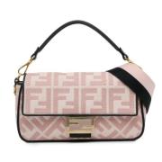 Fendi Vintage Pre-owned Canvas axelremsvskor Pink, Dam