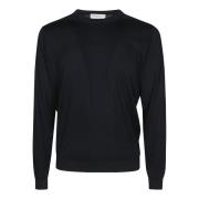 Filippo De Laurentiis Supima Cotton Crewneck Sweater Blue, Herr