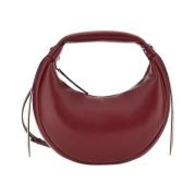 Hogan Bordeaux Läder Hobo Väska Red, Dam