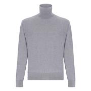 Laneus Ull Kashmir Blandning Turtleneck Sweater Gray, Herr