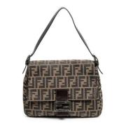 Fendi Vintage Pre-owned Canvas axelremsvskor Brown, Dam