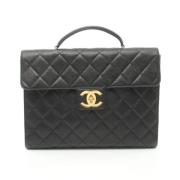 Chanel Vintage Pre-owned Canvas chanel-vskor Black, Dam