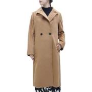 Max Mara Ren Ullblandning Kappa Brown, Dam