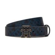 Tommy Hilfiger Dam Logo Mono Bälte Blue, Dam