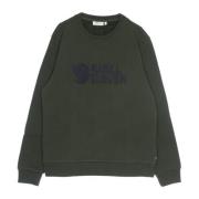 Fjällräven Logo Crewneck Sweatshirt Deep Forest Green, Herr