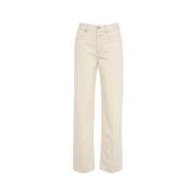 Closed Vita Straight Jeans för Kvinnor Beige, Dam