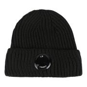 C.p. Company Fin Merino Lens Beanie Black, Herr