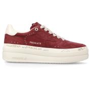 Premiata Stiliga Plattformsneakers för Kvinnor Red, Dam