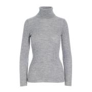 Bitte Kai Rand Grå Melange Ull Turtleneck Tröja Gray, Dam