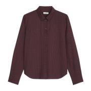 Marc O'Polo Vanlig heltryckt blus Brown, Dam