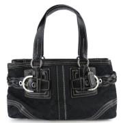 Coach Pre-owned Pre-owned Canvas axelremsvskor Black, Dam