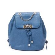 Chanel Vintage Pre-owned Laeder axelremsvskor Blue, Dam