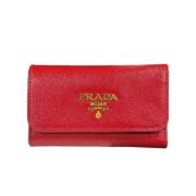 Prada Vintage Pre-owned Tyg nyckelhllare Red, Dam