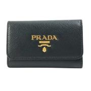 Prada Vintage Pre-owned Tyg nyckelhllare Black, Dam