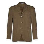 Boglioli Beige Bomullskanvas Blazer Brown, Herr