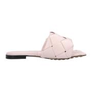 Bottega Veneta Lyxiga Rosa Platta Sandaler Pink, Dam