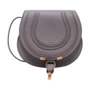 Chloé Marcie Small Läder Cross Body Väska Gray, Dam