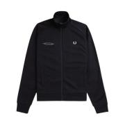 Fred Perry Casual Hoodie Sweatshirt Black, Herr