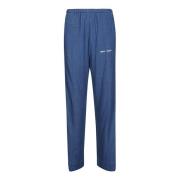 Palm Angels Chambray Track Pants Blue, Dam