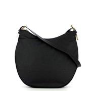 Borbonese Svart Nylon Axel Hobo Väska Black, Dam