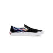 Vans Glow Flames Låg Slip-on Sneaker Black, Herr