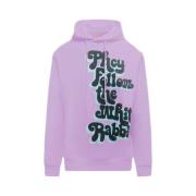 Charles Design Grafiskt Tryck Hoodie för Män Purple, Herr