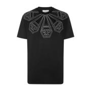 Philipp Plein Unik herr T-shirt för avslappnad stil Black, Herr