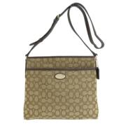 Coach Pre-owned Pre-owned Canvas axelremsvskor Brown, Dam