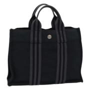 Hermès Vintage Pre-owned Canvas handvskor Black, Dam