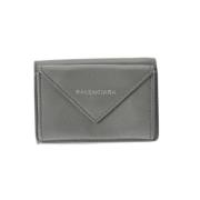 Balenciaga Vintage Pre-owned Laeder plnbcker Gray, Unisex