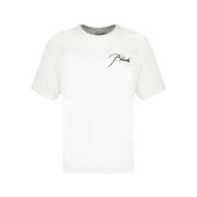 Rhude Vit Bomull Raglan T-Shirt White, Herr