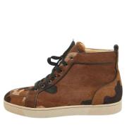 Christian Louboutin Pre-owned Pre-owned Tyg sneakers Brown, Herr