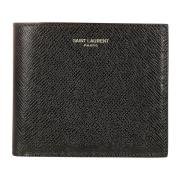 Saint Laurent Svarta Plånböcker med YSL Pfu(127Y)Mono Black, Herr