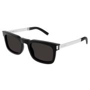 Saint Laurent Snygg Svart Läder Axelväska Black, Unisex