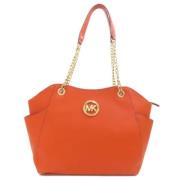 Michael Kors Pre-owned Pre-owned Plast axelremsvskor Orange, Dam