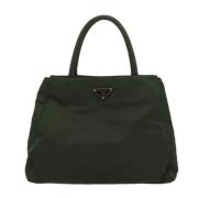 Prada Vintage Pre-owned Tyg prada-vskor Green, Dam