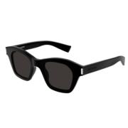 Saint Laurent Snygg Svart Läder Axelväska Black, Unisex