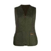 Barbour Corsoeasy Vest Olive Fleece Liner Green, Dam