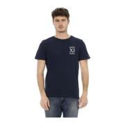 Bikkembergs Casual Herr T-shirt med Fet Print Blue, Herr