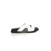 Cerruti 1881 Herr Läderflätade Slide Sandaler White, Herr