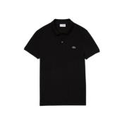 Lacoste Svart Polo Skjorta med Ikoniskt Logotyp Black, Herr