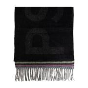 Paul Smith Broderad Logga Randig Halsduk Black, Herr