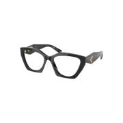 Prada Stiliga Svarta Acetatglasögon Black, Unisex