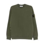 Stone Island Diagonal Fleece Tröja Grön Mossa Green, Herr