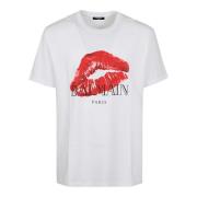 Balmain Klassisk vit T-shirt för män White, Herr