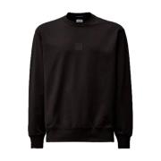 C.p. Company Svart Metropolis Logo Crew Neck Sweatshirt Black, Herr