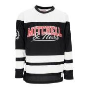 Mitchell & Ness Svart hockeytröja med långa ärmar Black, Herr