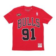 Mitchell & Ness Chicago Bulls Rodman T-tröja Red, Herr