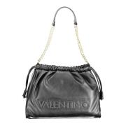 Valentino by Mario Valentino Svart axelväska med kedjeband Black, Dam